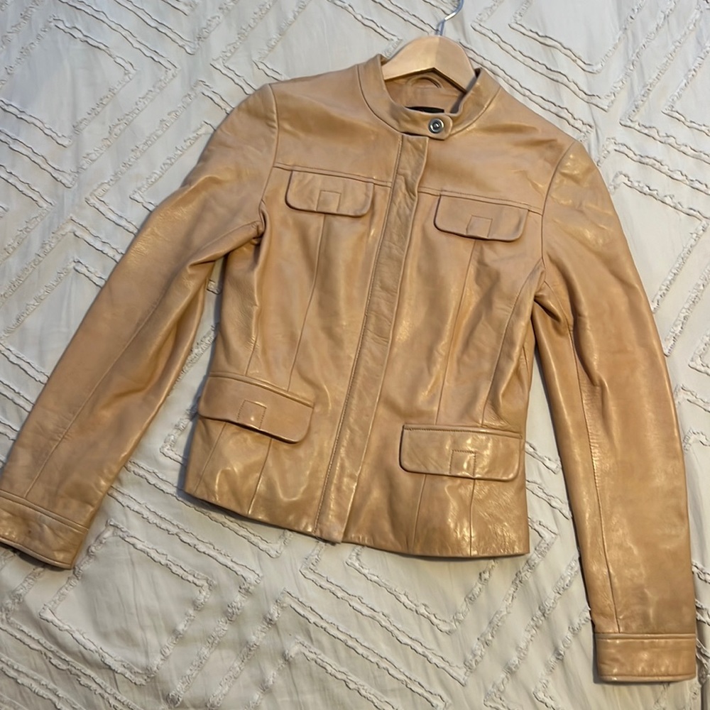 Dannier Leather Beige Jacket